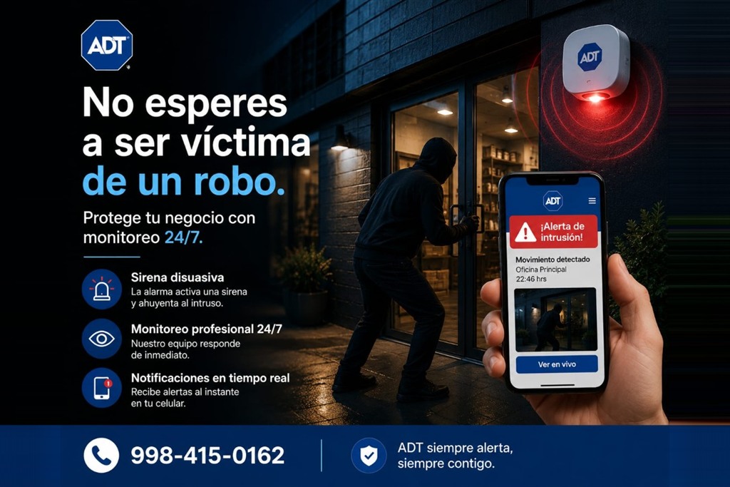 Protege tu negocio con monitoreo ADT 24/7